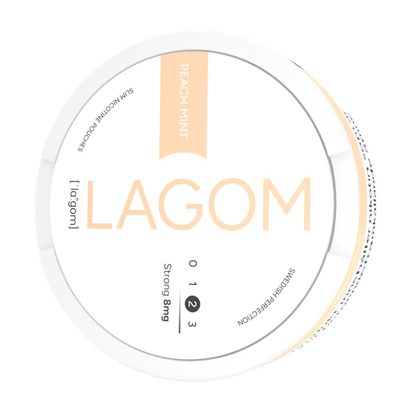 LAGOM Peach Mint 8mg nikotino maišeliai