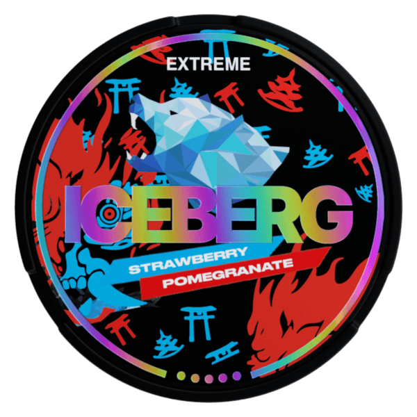 ICEBERG ICEBERG Strawberry Pomegranate Extreme nikotino maišeliai